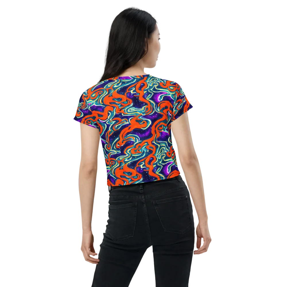 Flamewarp on Crop Tee — Back