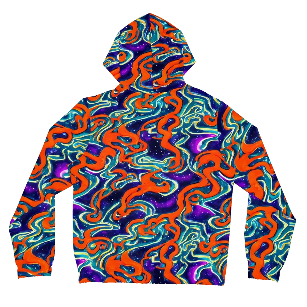 Flamewarp on Women's Full-Zip Hoodie — Back