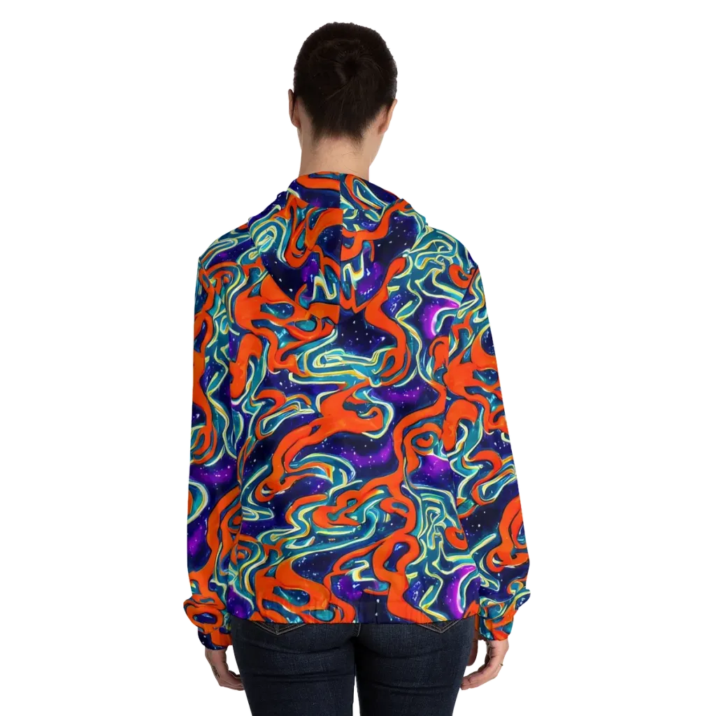 Flamewarp on Women's Full-Zip Hoodie — Back On Person