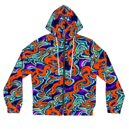 Flamewarp on a Women's Full-Zip Hoodie