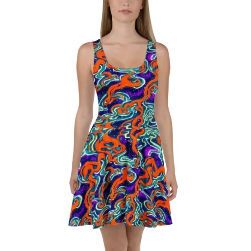 Flamewarp on a Skater Dress