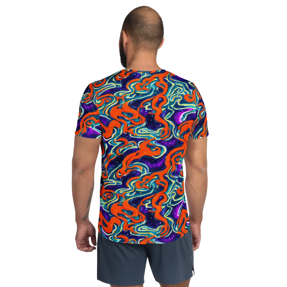 Flamewarp on Men's Athletic T-Shirt — Back