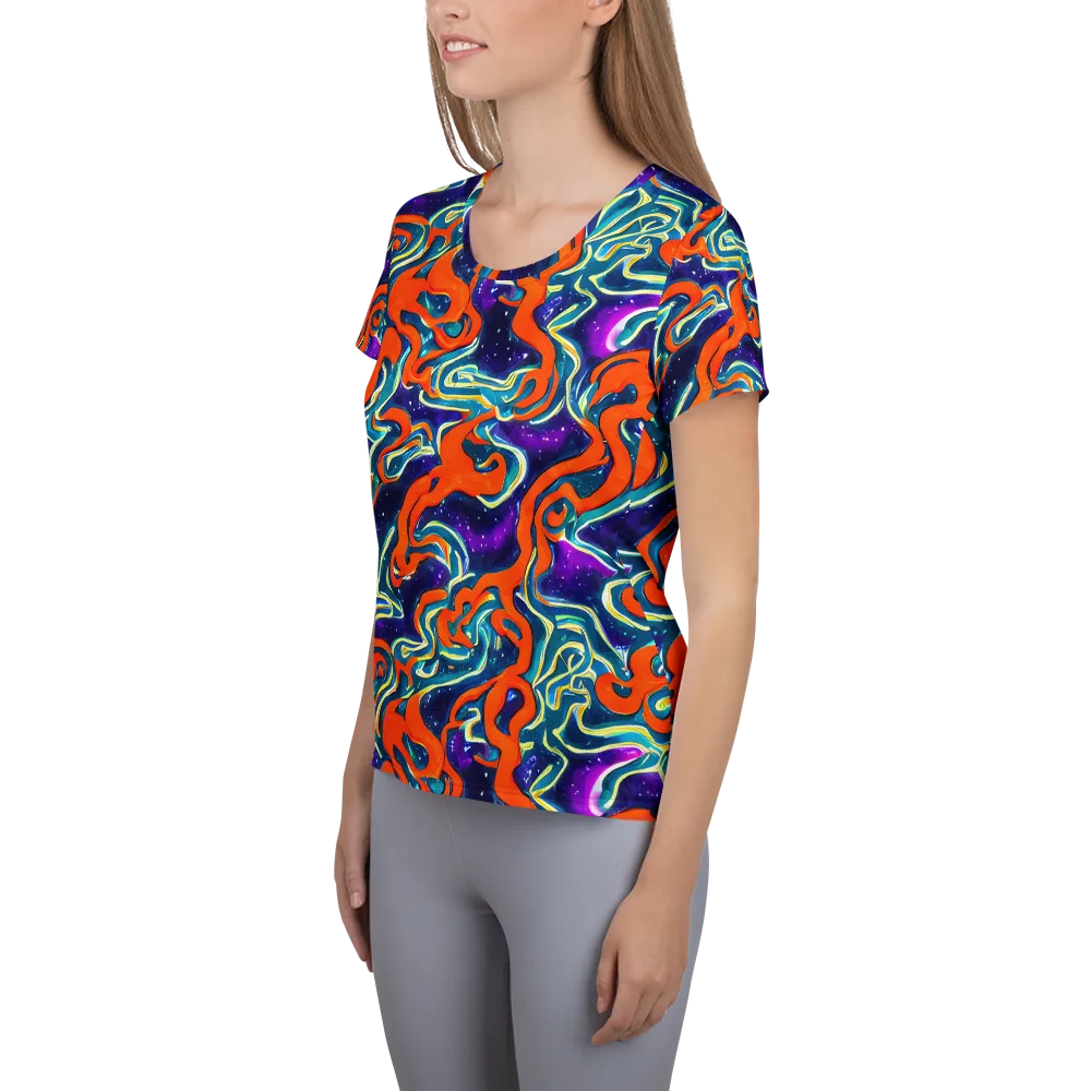 Flamewarp on Women's Athletic T-Shirt — Left