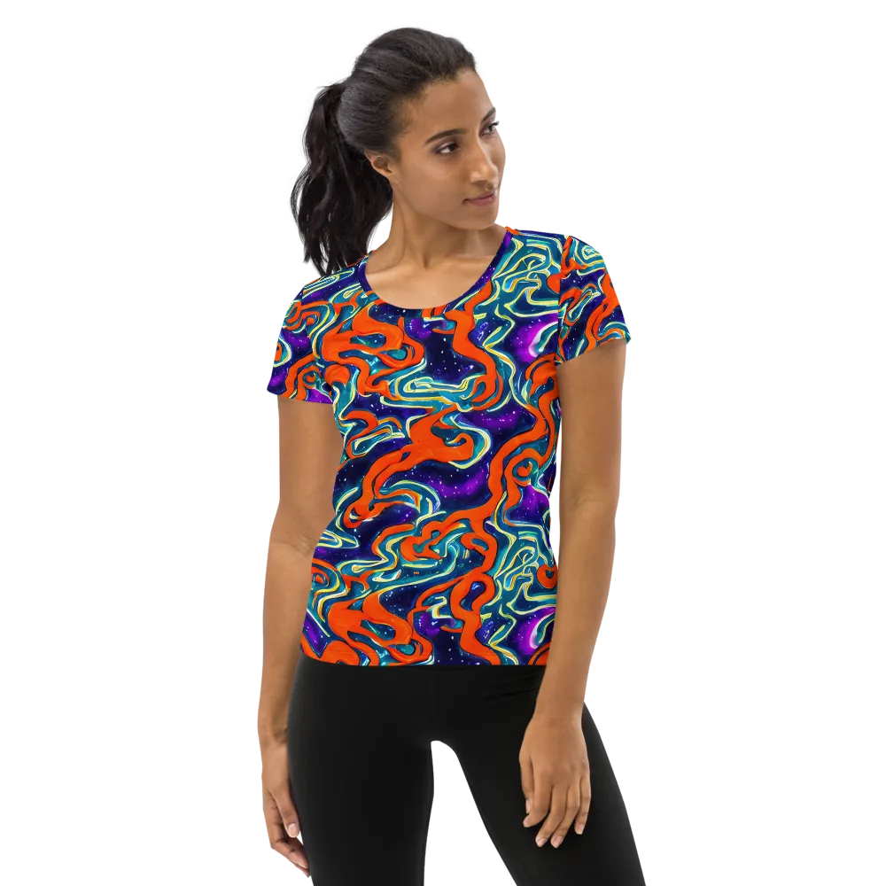 Flamewarp on Women's Athletic T-Shirt — Front