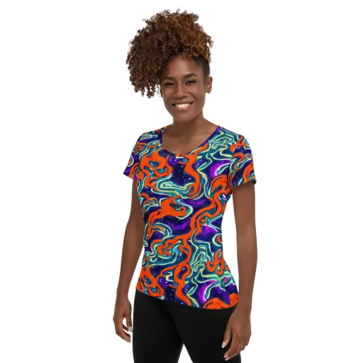 Flamewarp on a Women's Athletic T-Shirt