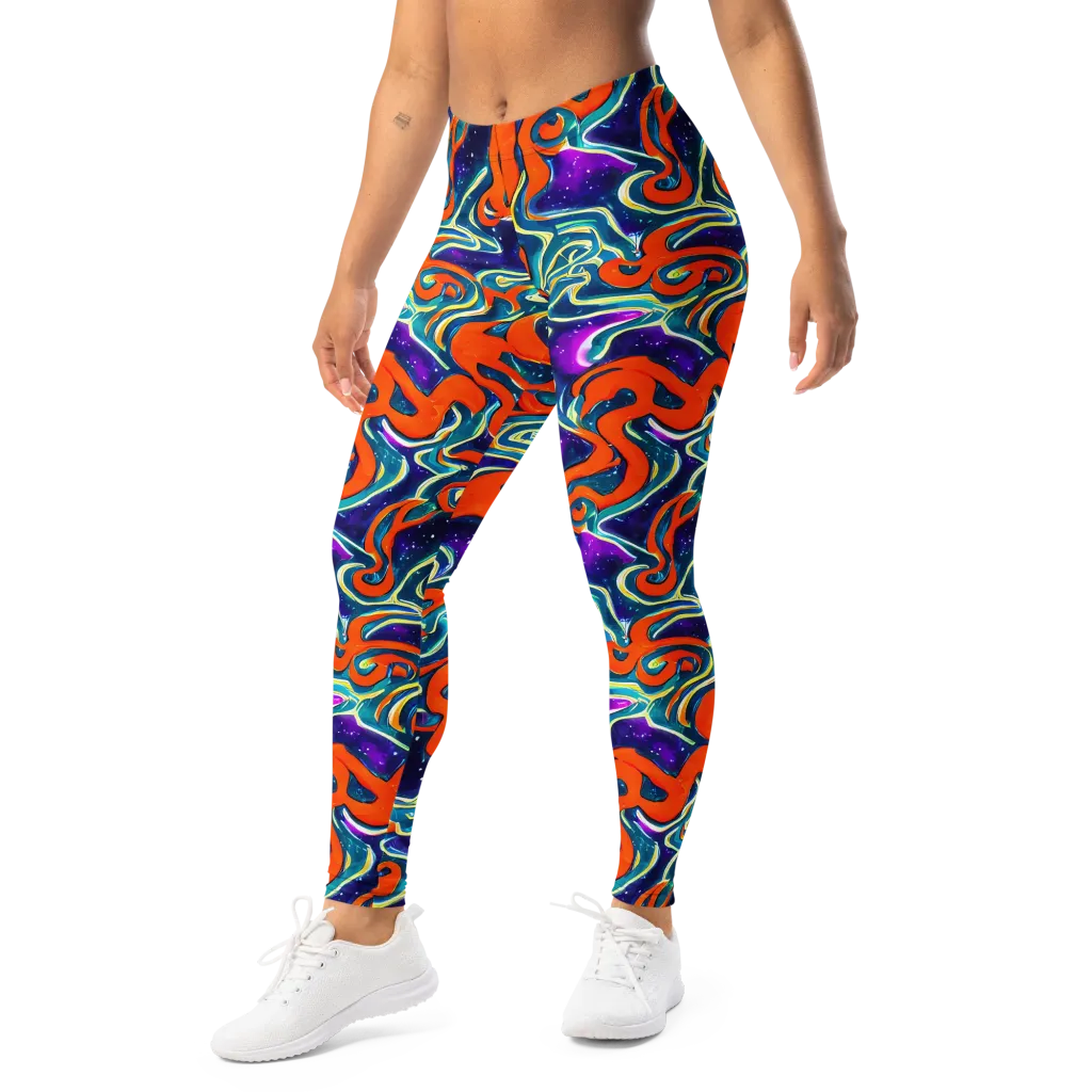 Flamewarp on Leggings — Left Front