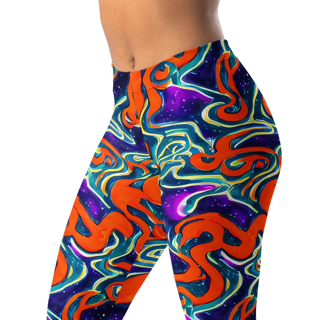 Flamewarp on Leggings — Left Front