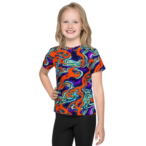 Flamewarp on a Kids Crew Neck T-Shirt