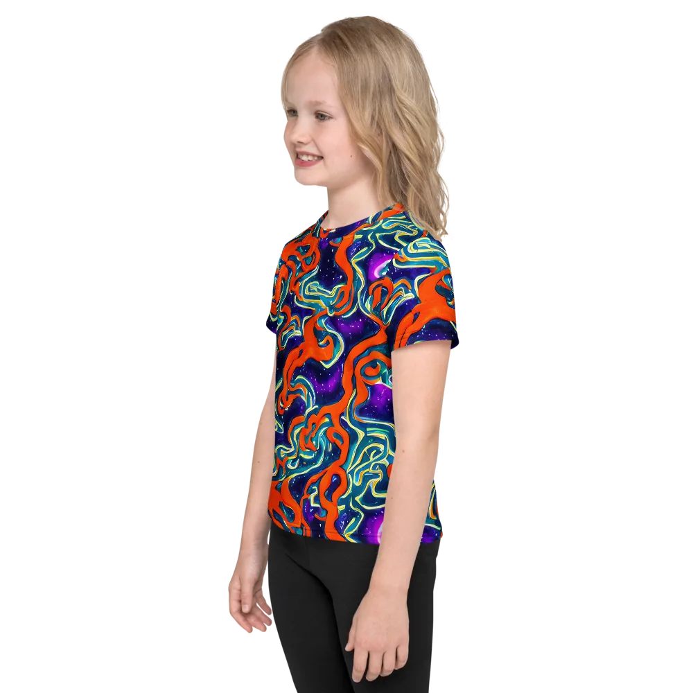Flamewarp on Kids Crew Neck T-Shirt — Left