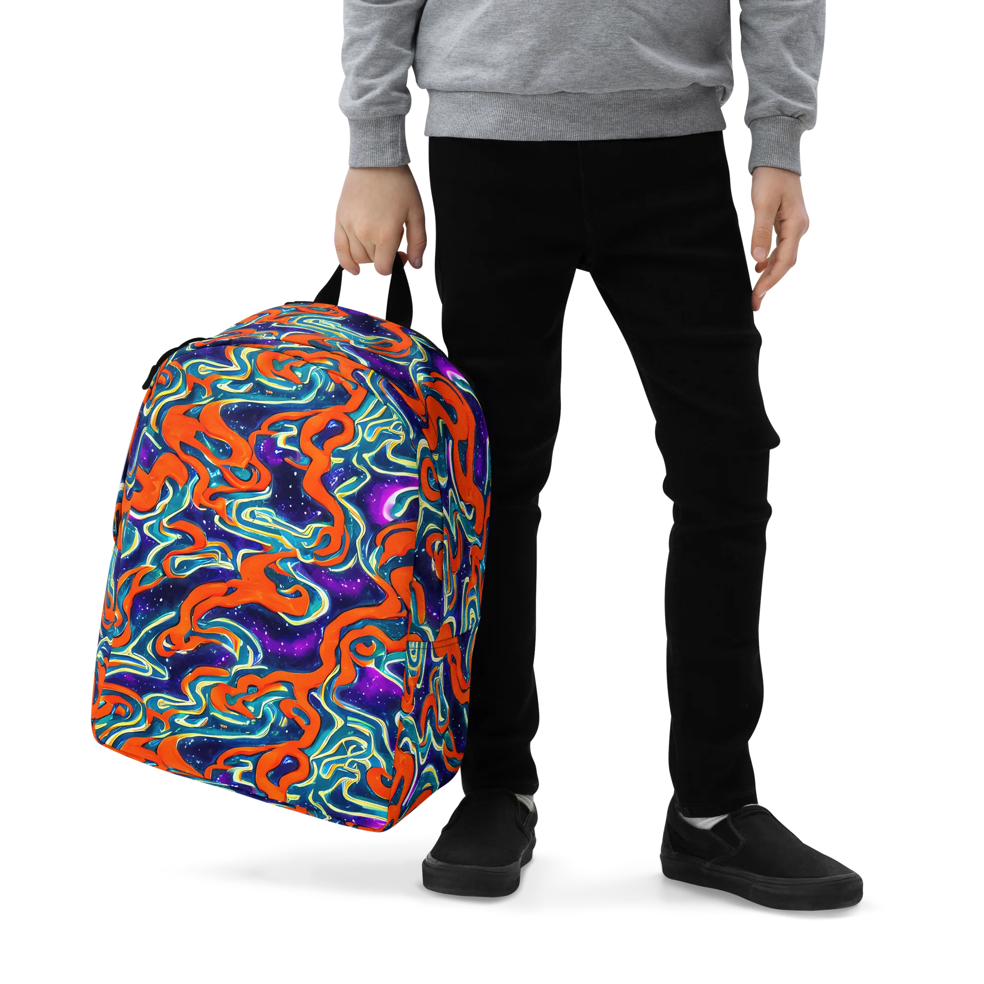 Flamewarp on Minimalist Backpack — Zoomed-in