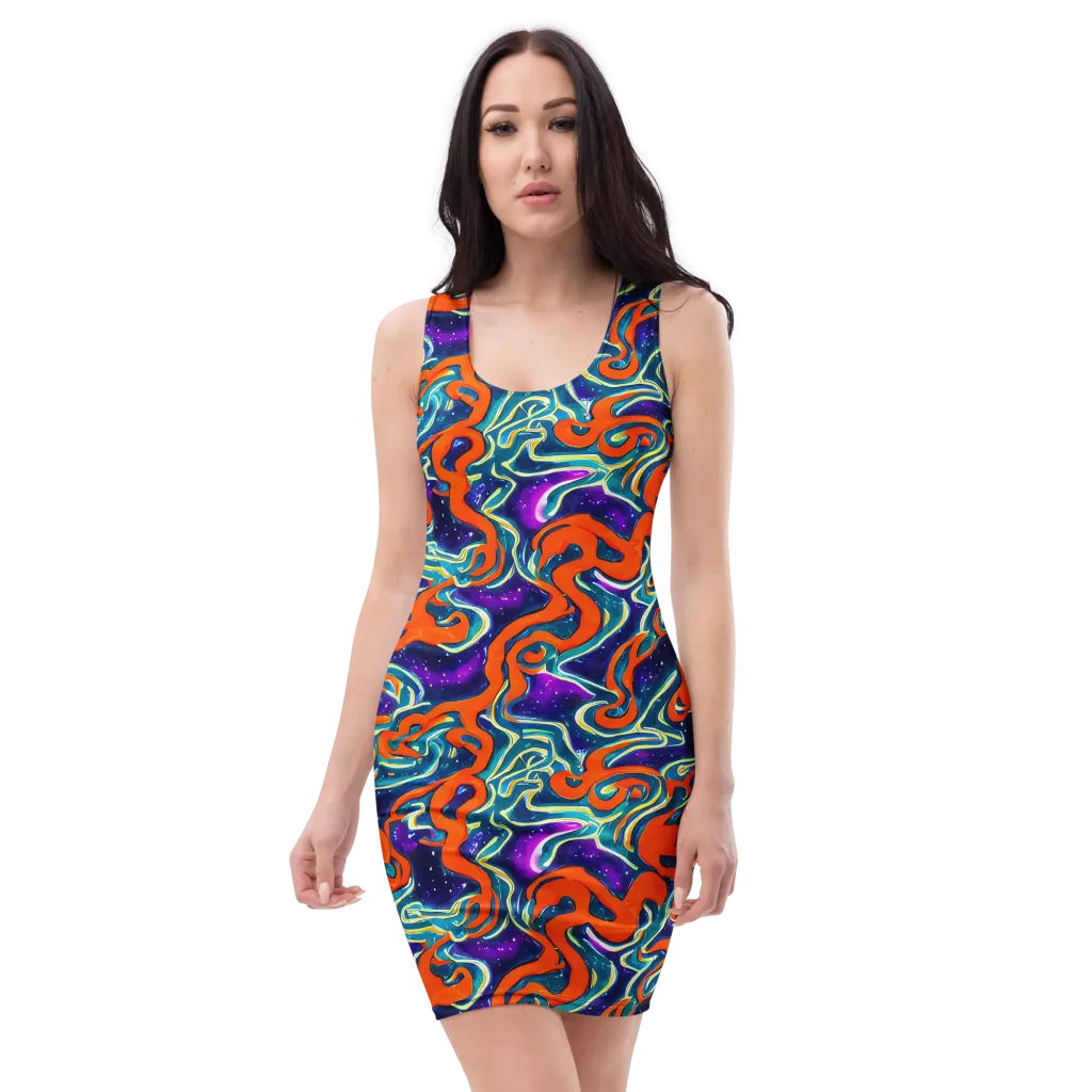 Flamewarp on Bodycon Dress — Front