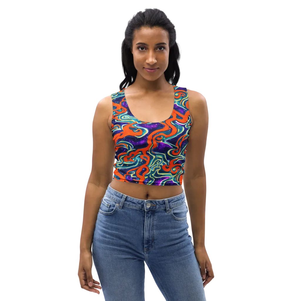 Flamewarp on Crop Top — Front