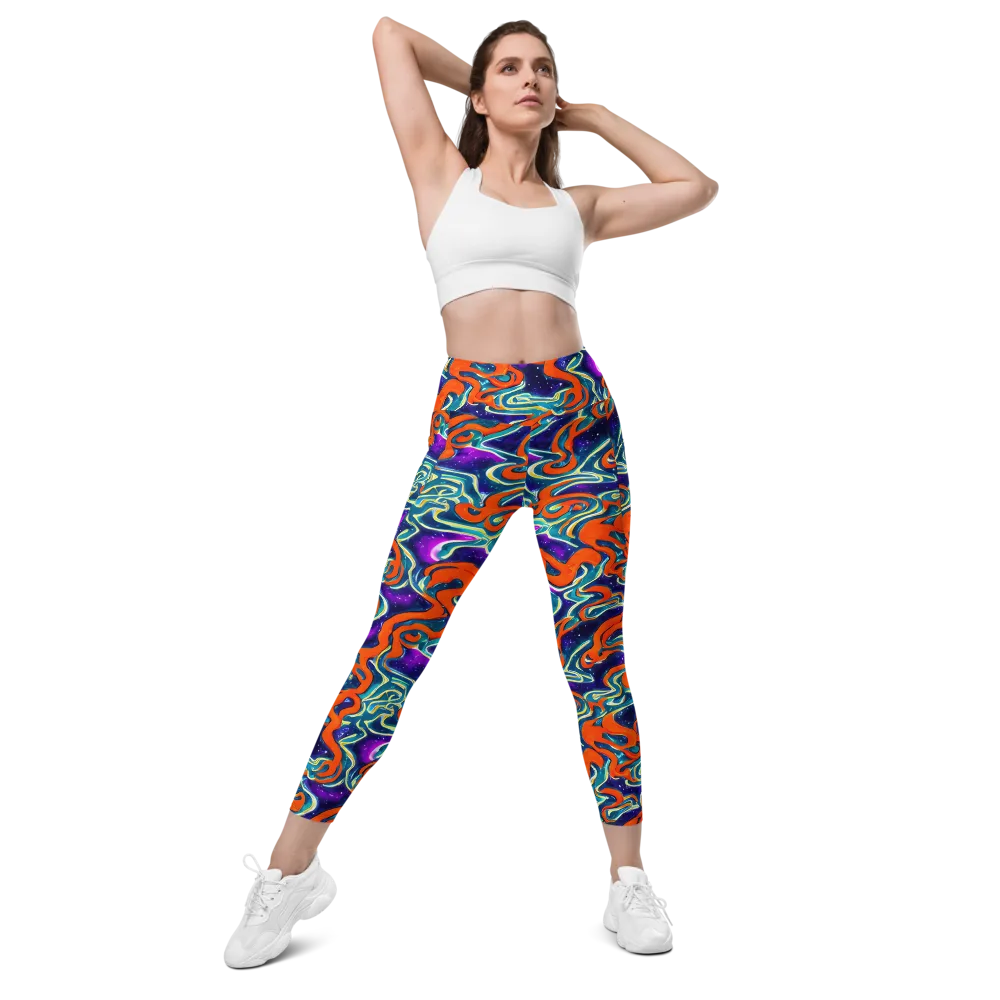 Flamewarp on Leggings with Pockets — Front