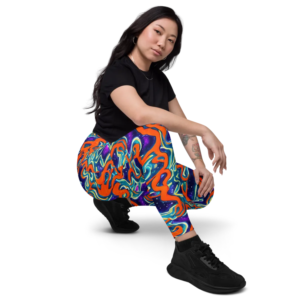 Flamewarp on Leggings with Pockets — Right Front
