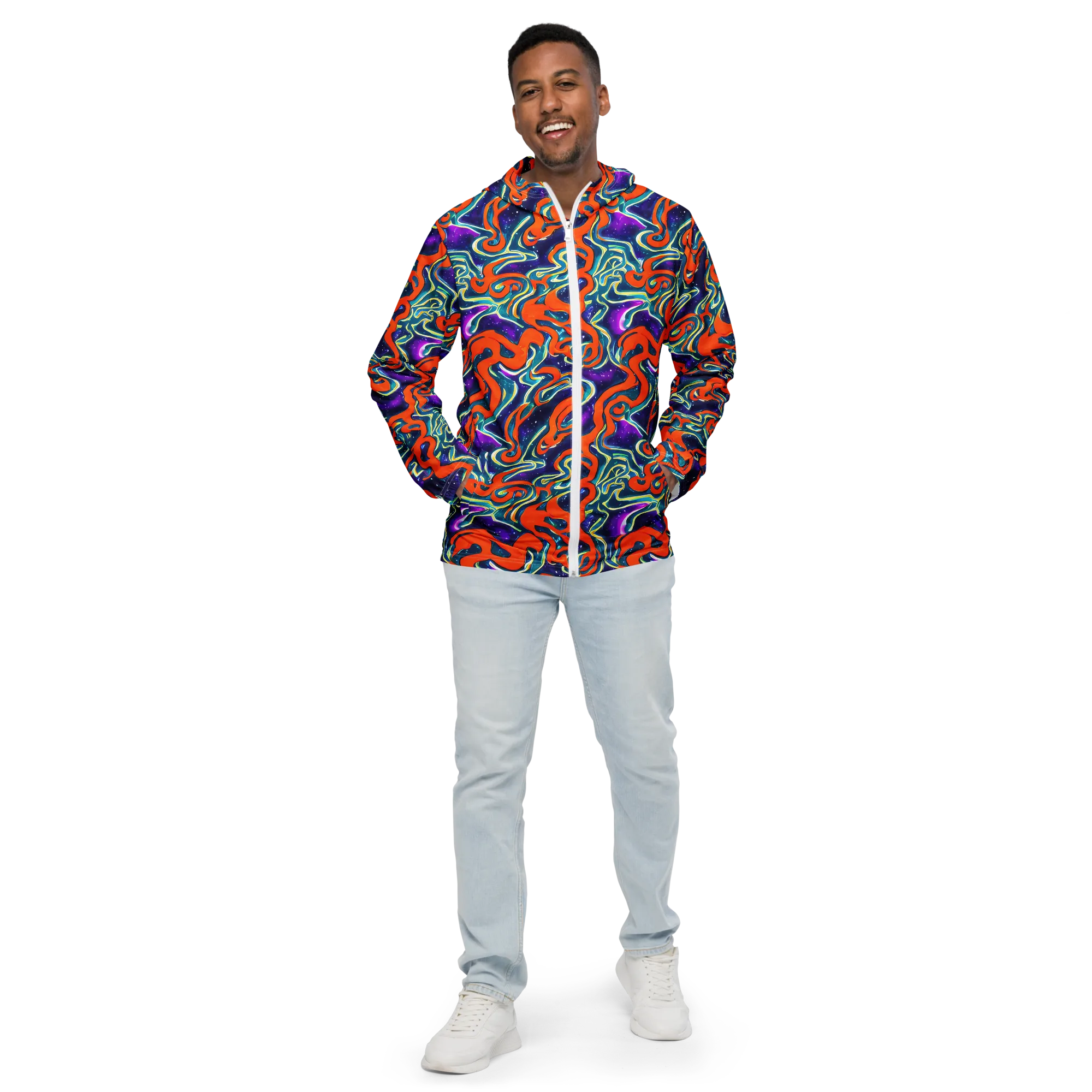 Flamewarp on Men's Windbreaker — Front