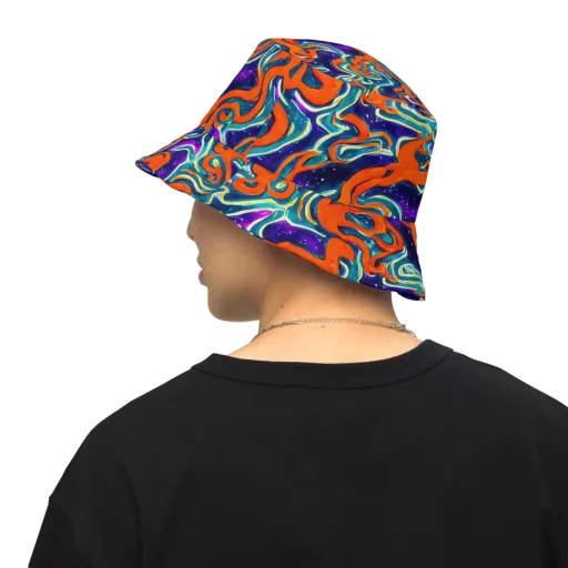 Flamewarp on a Reversible Bucket Hat