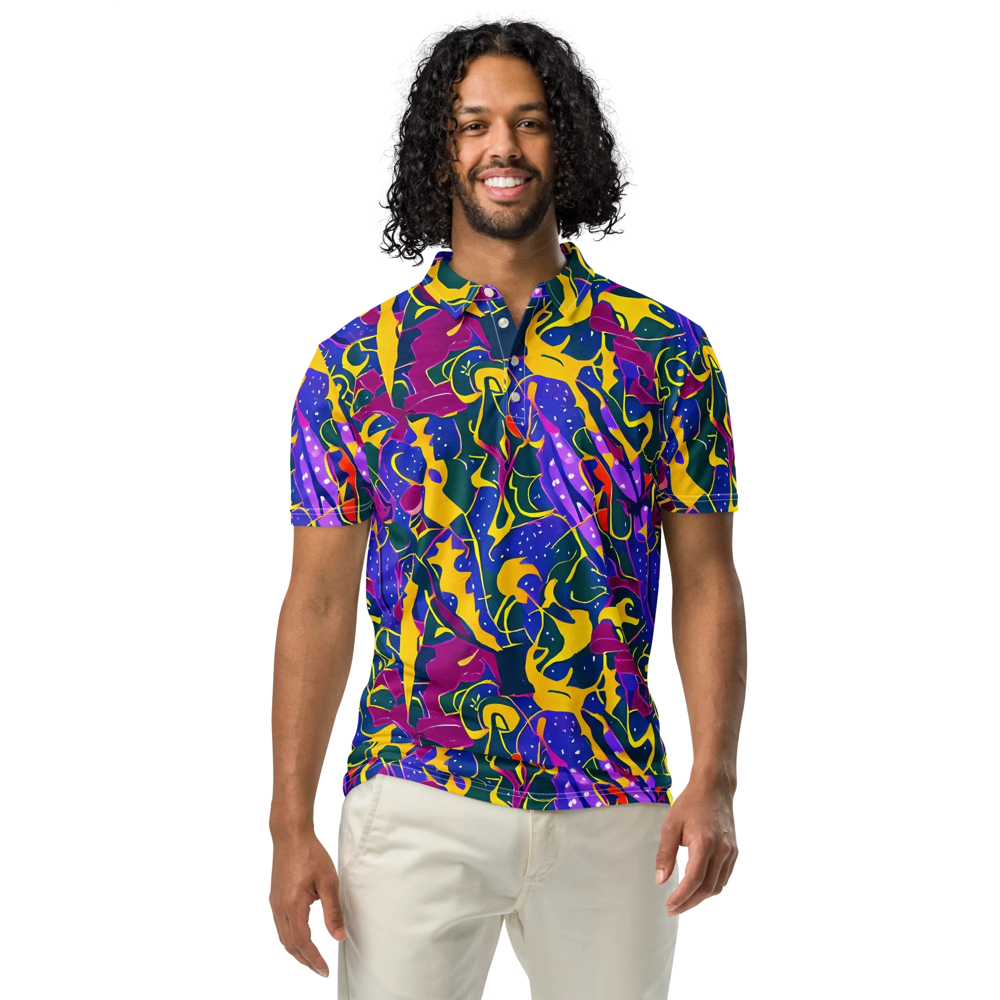 Afterdark Color on Men's Slim Fit Polo Shirt — Front