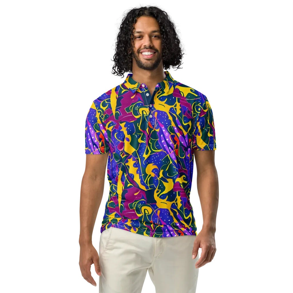 Afterdark Color on Men's Slim Fit Polo Shirt — Front