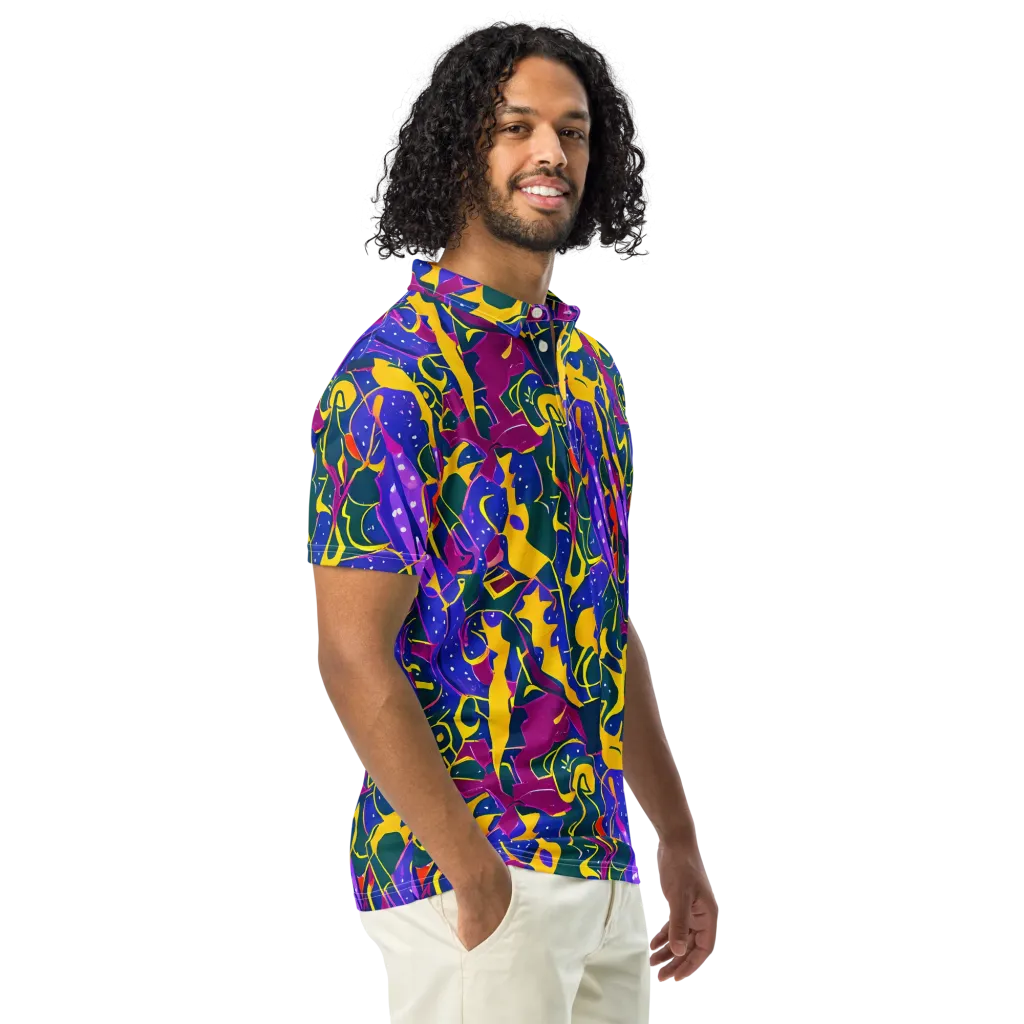 Afterdark Color on Men's Slim Fit Polo Shirt — Right Front
