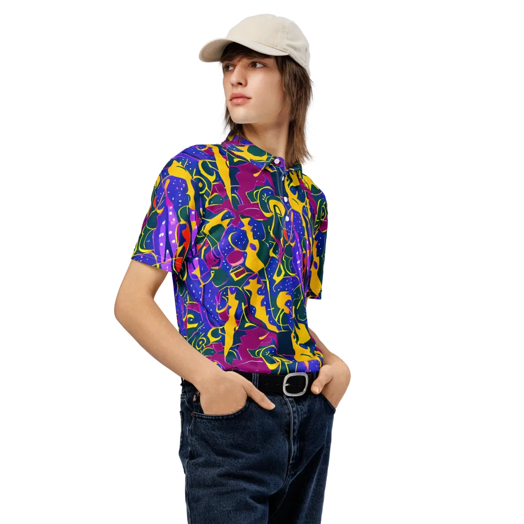 Afterdark Color on Men's Slim Fit Polo Shirt — Right Front