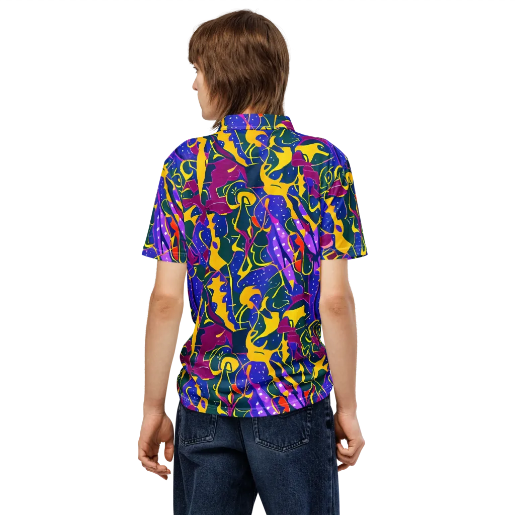Afterdark Color on Men's Slim Fit Polo Shirt — Back