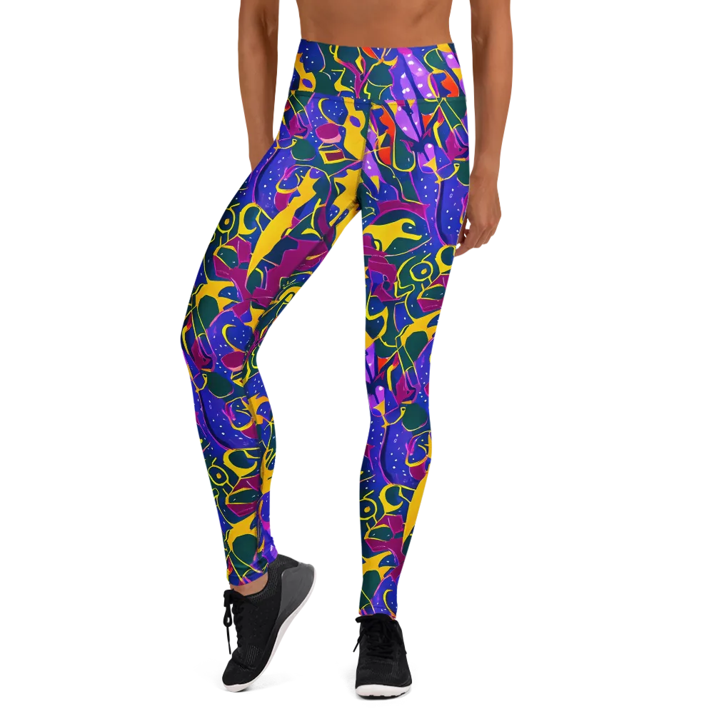 Afterdark Color on Yoga Leggings — Front