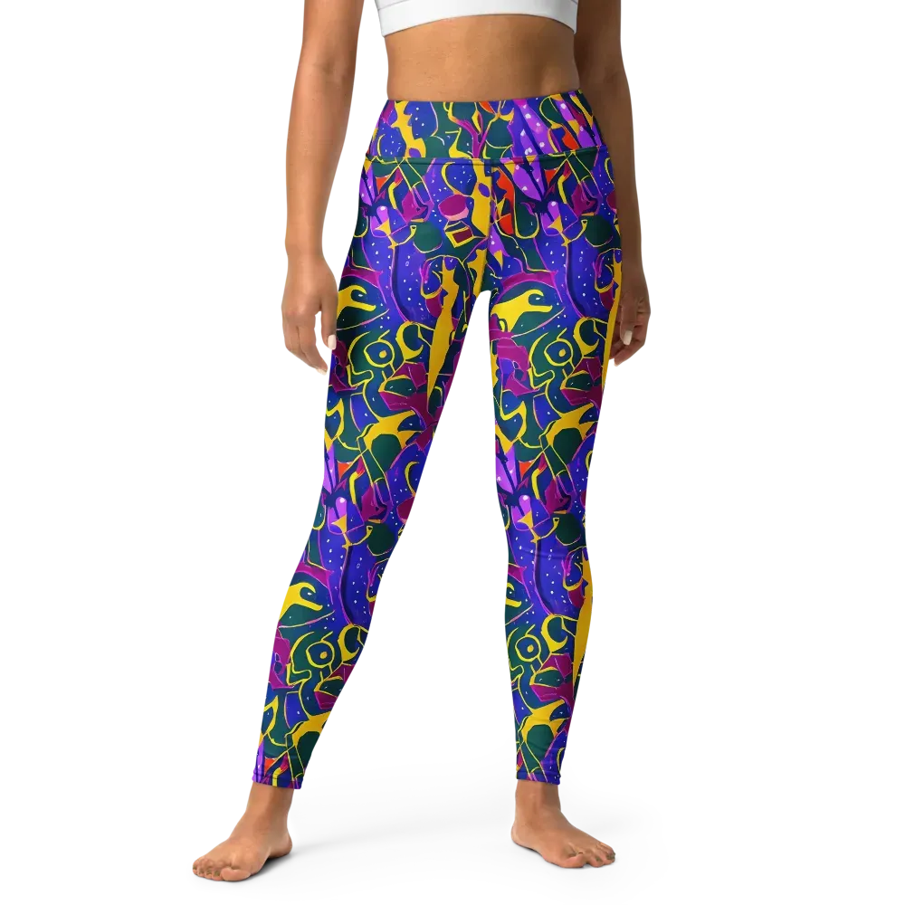Afterdark Color on Yoga Leggings — Front