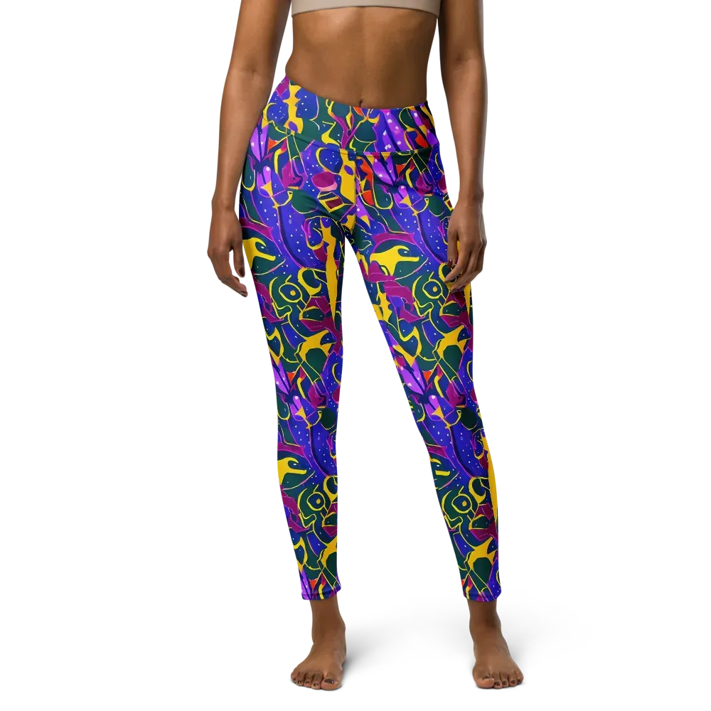 Afterdark Color on Yoga Leggings — Front