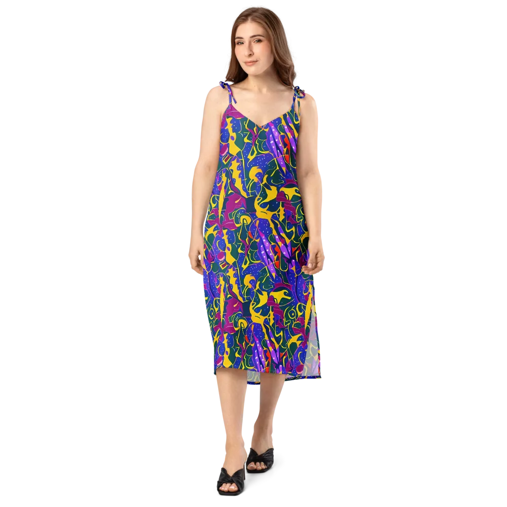 Afterdark Color on Slip Dress — Front