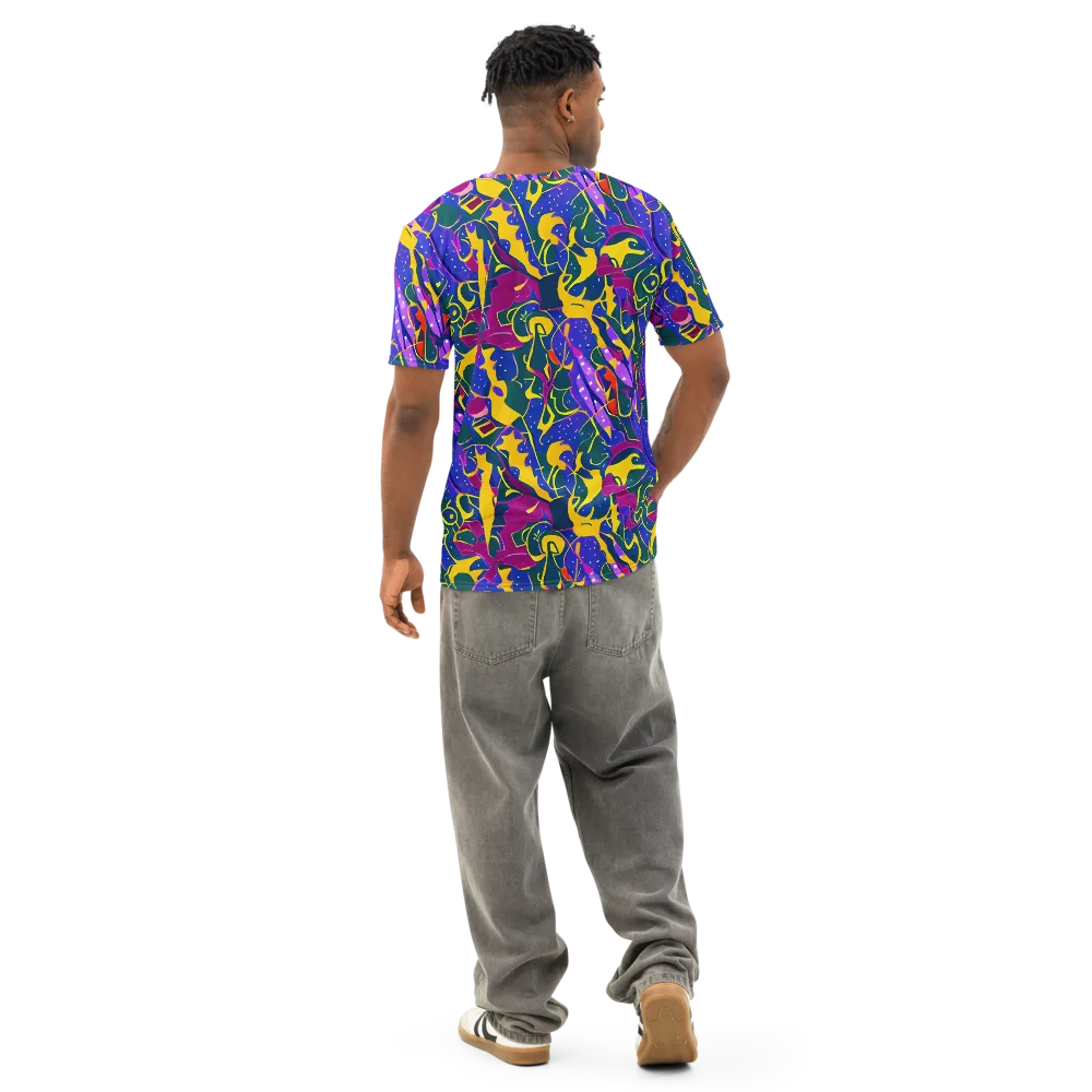 Afterdark Color on Men's Cotton Crew Neck T-Shirt — Back