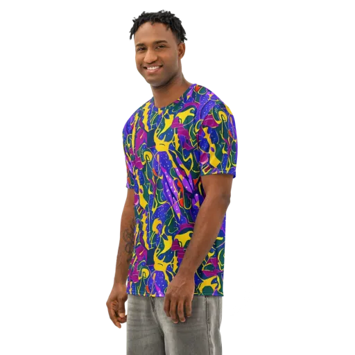 Afterdark Color on a Men's Cotton Crew Neck T-Shirt