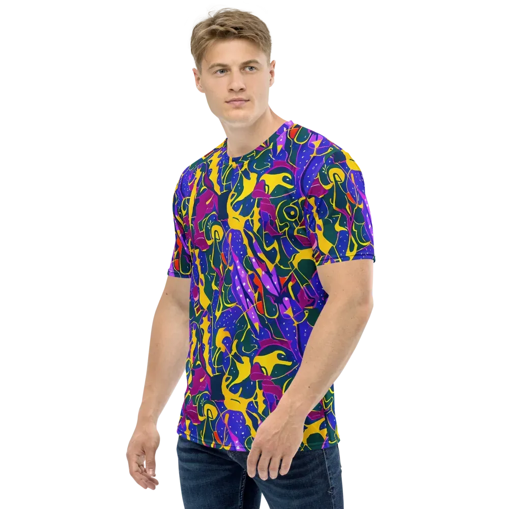 Afterdark Color on Men's Crew Neck T-Shirt — Left