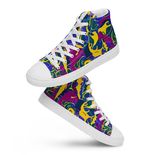 Afterdark Color on a Men's High Top Canvas Shoes