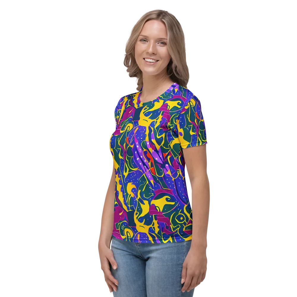 Afterdark Color on Women's Crew Neck T-Shirt — Left