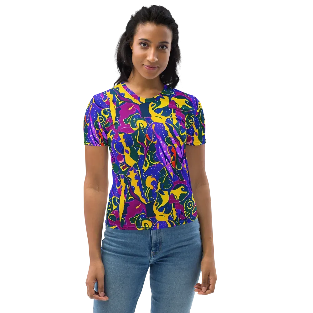 Afterdark Color on Women's Crew Neck T-Shirt — Front