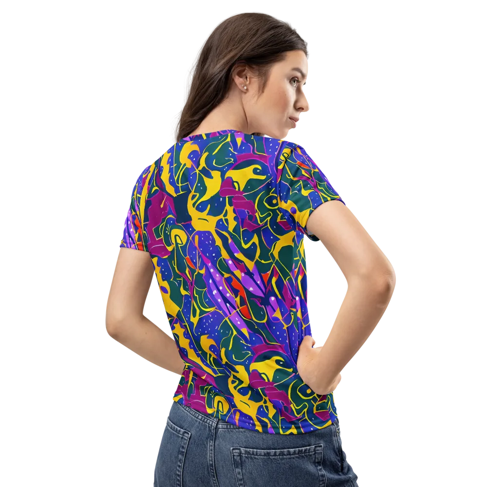 Afterdark Color on Women's Crew Neck T-Shirt — Back