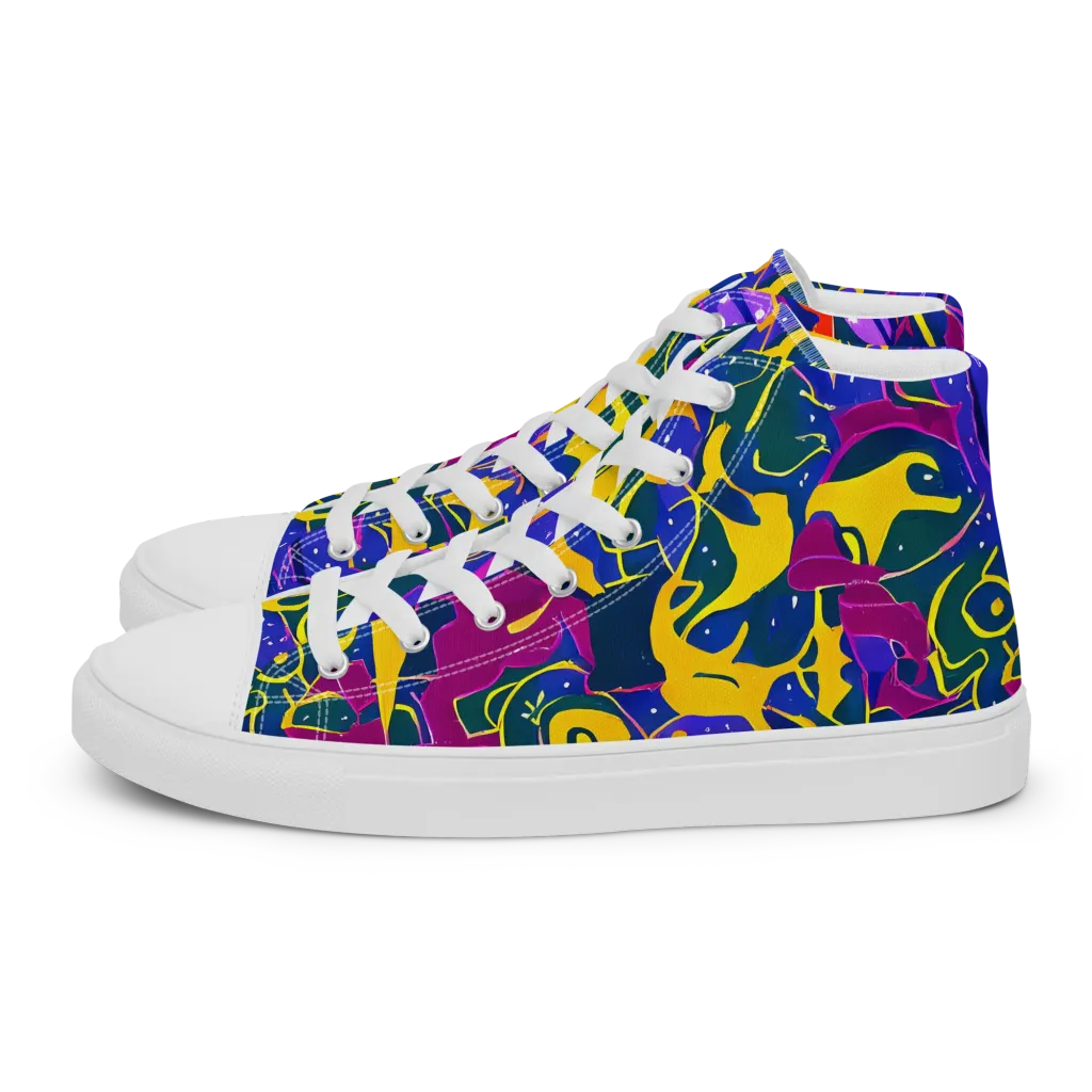 Afterdark Color on Women's High Top Canvas Shoes — Left