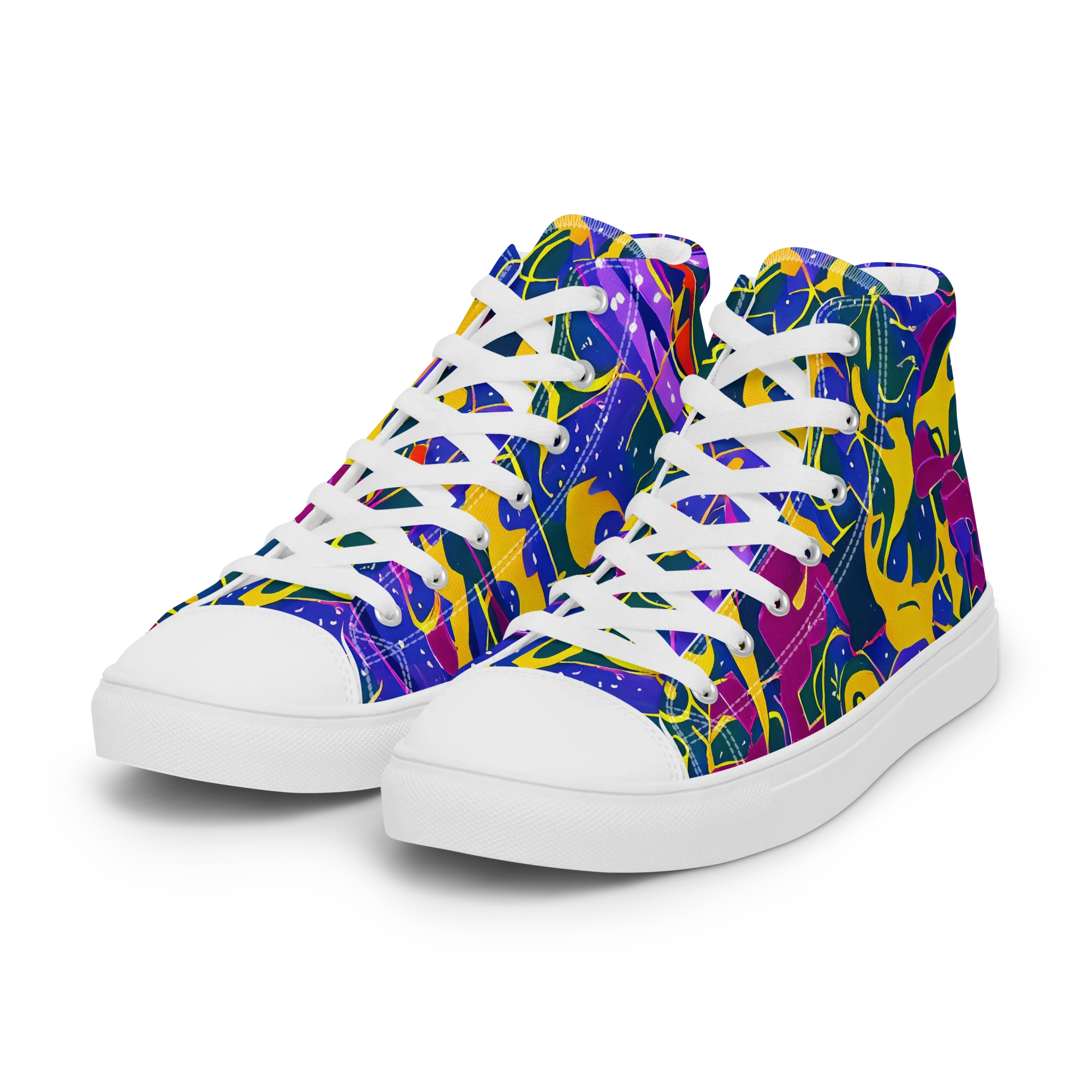 Afterdark Color on Women's High Top Canvas Shoes — Left Front