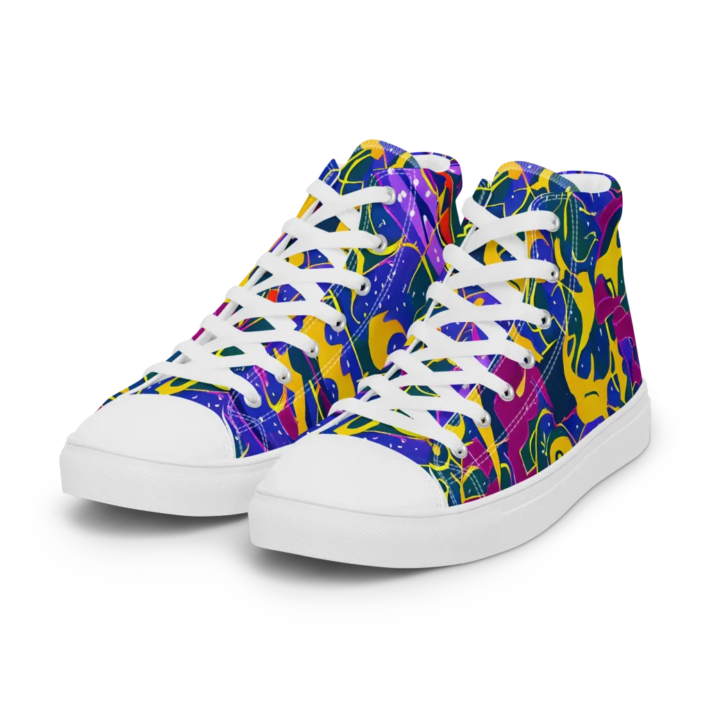 Afterdark Color on Women's High Top Canvas Shoes — Left Front