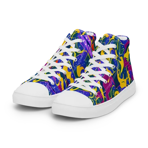 Afterdark Color on a Women's High Top Canvas Shoes