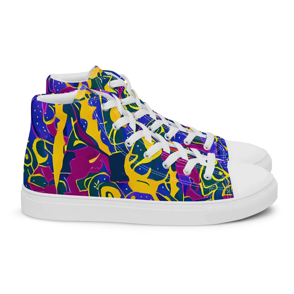 Afterdark Color on Women's High Top Canvas Shoes — Right