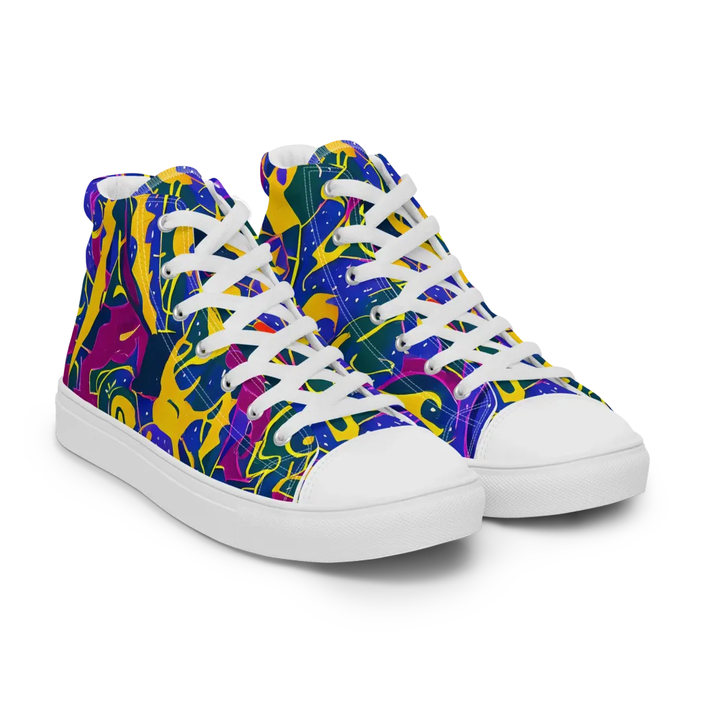 Afterdark Color on Women's High Top Canvas Shoes — Right Front
