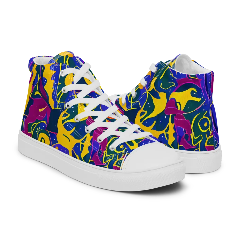 Afterdark Color on Women's High Top Canvas Shoes — Right
