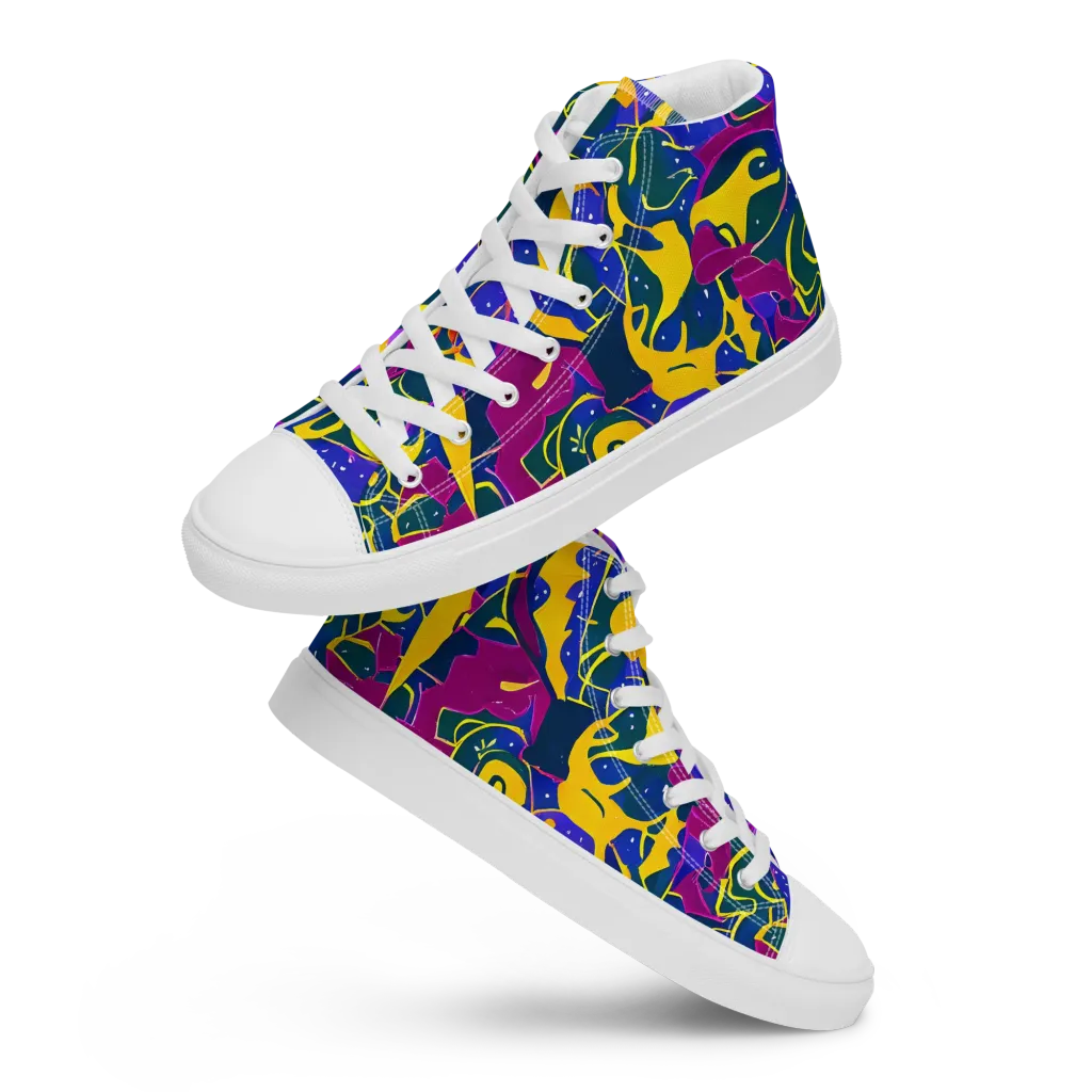 Afterdark Color on Women's High Top Canvas Shoes — Front