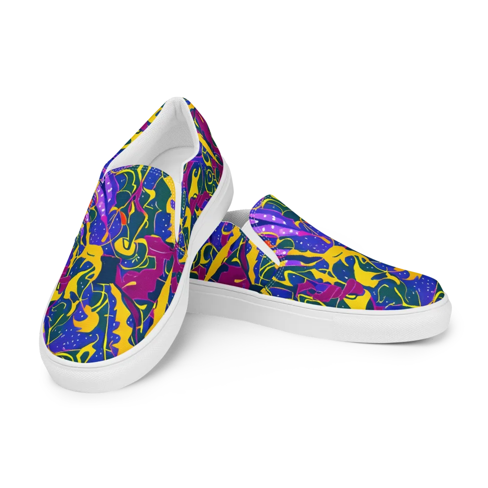 Afterdark Color on Men's Slip-On Canvas Shoes — Left Front