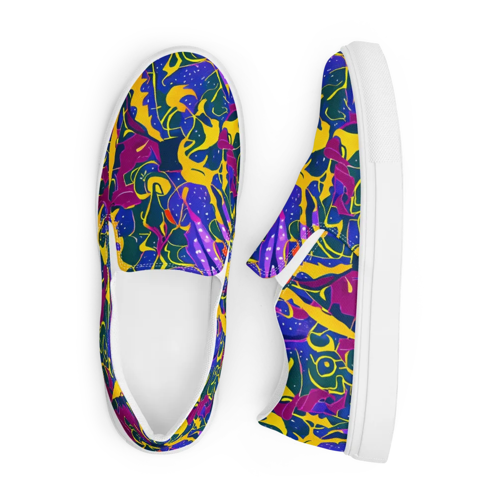 Afterdark Color on Men's Slip-On Canvas Shoes — Front