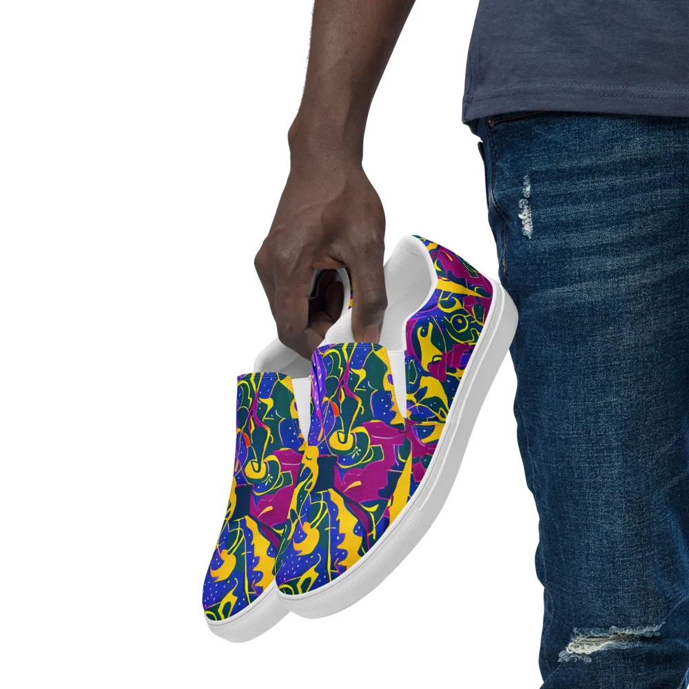 Afterdark Color on Men's Slip-On Canvas Shoes — Left Front
