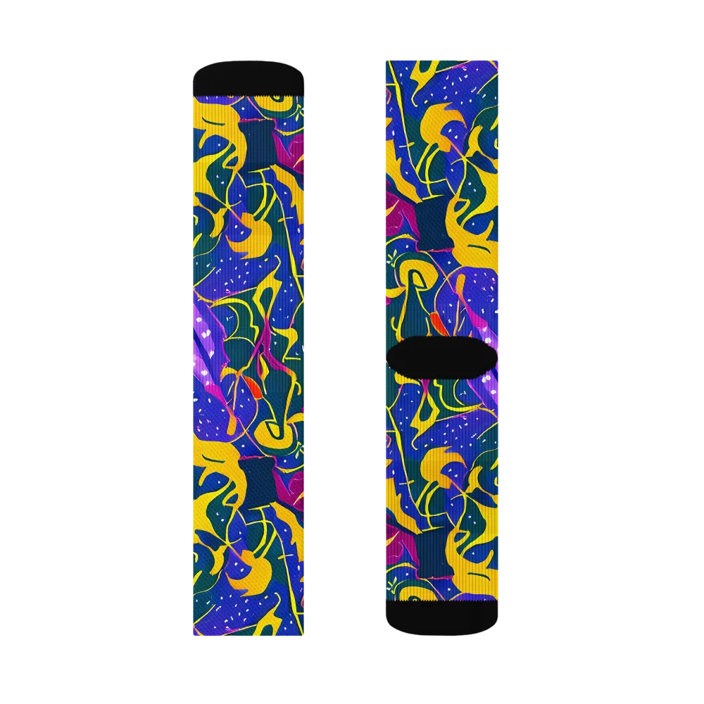 Afterdark Color on Socks — Left Sock