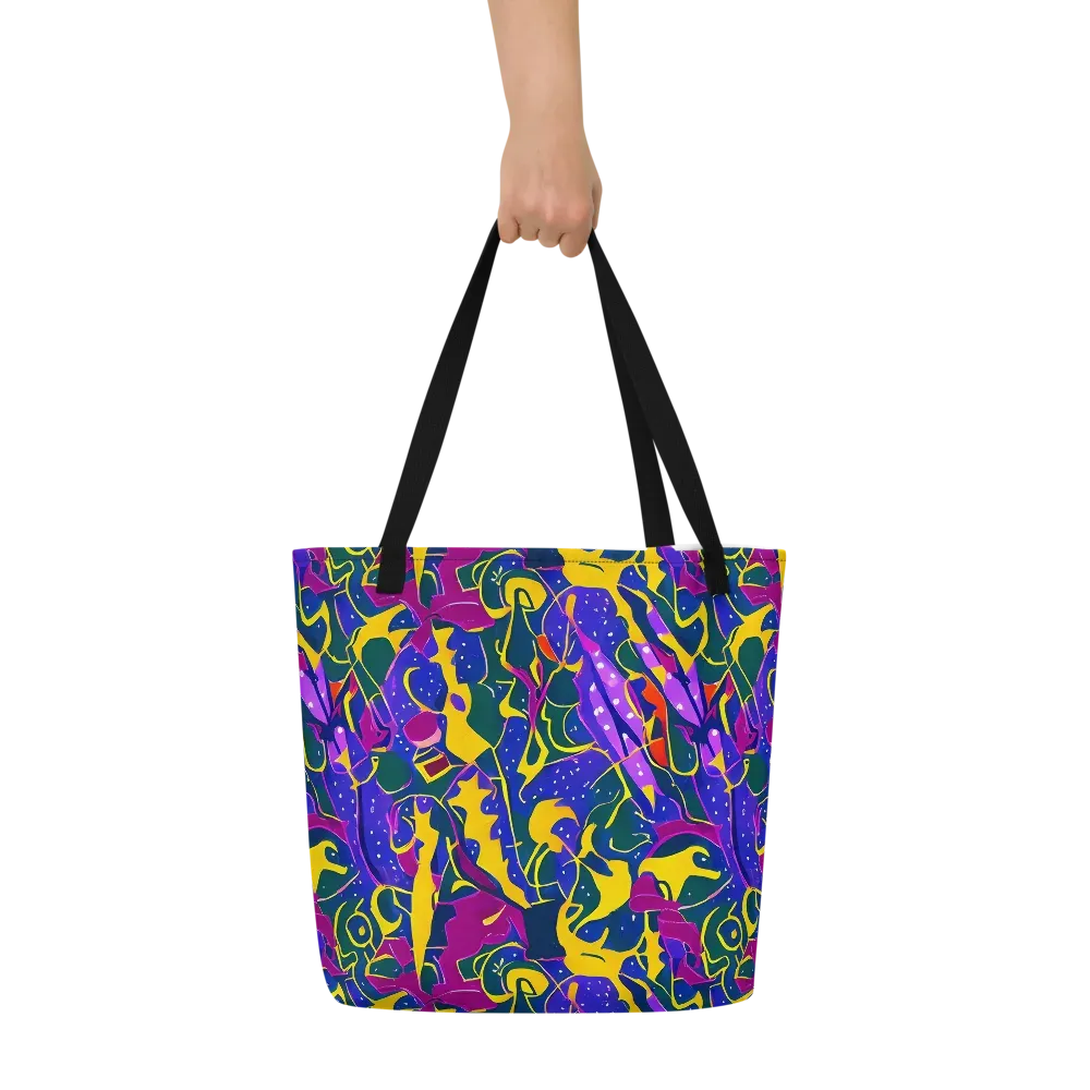 Afterdark Color on Large Tote Bag W/ Pocket — Front