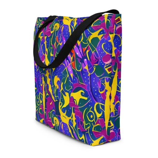 Afterdark Color on a Large Tote Bag W/ Pocket